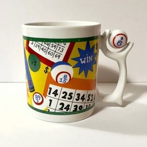 Vintage Spinning Bingo Coffee Mug Cup Spinners Talus Corp Novelty Mug 8 oz. 1996